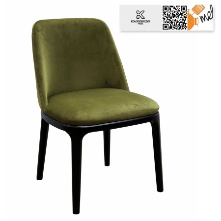 Krzesło tapicerowane K117 nowoczesne fotelowe drewniane