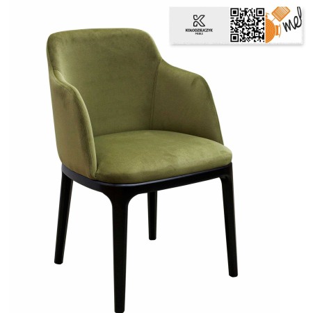 Krzesło tapicerowane K118 nowoczesne nogi drewniane