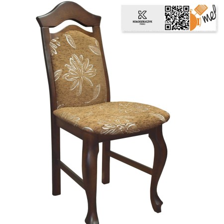 Stylowe krzesło Ludwik K09 tapicerowane siedzisko i oparcie