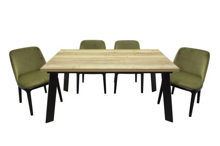 Stół rozkładany nogi pod skosem Z45 krzesła tapicerowane