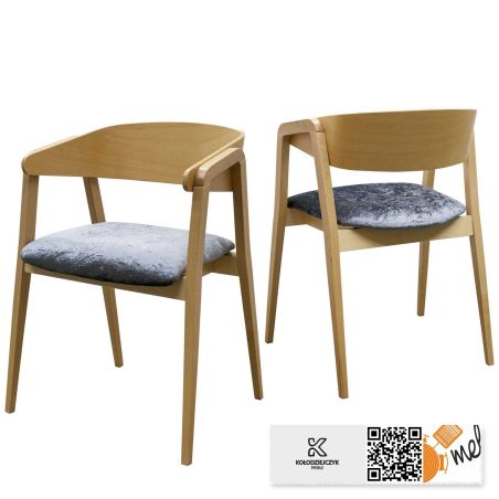 krzeslo k124 drewniane nowoczesny design podlokietniki