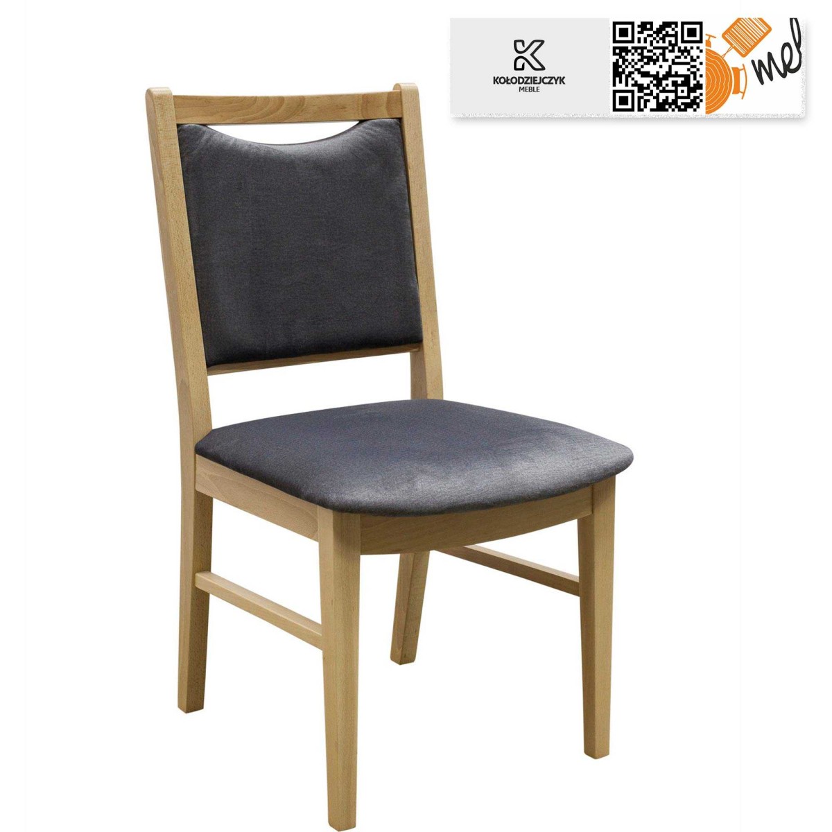 Krzesło tapicerowane K125 drewniane nowoczesne