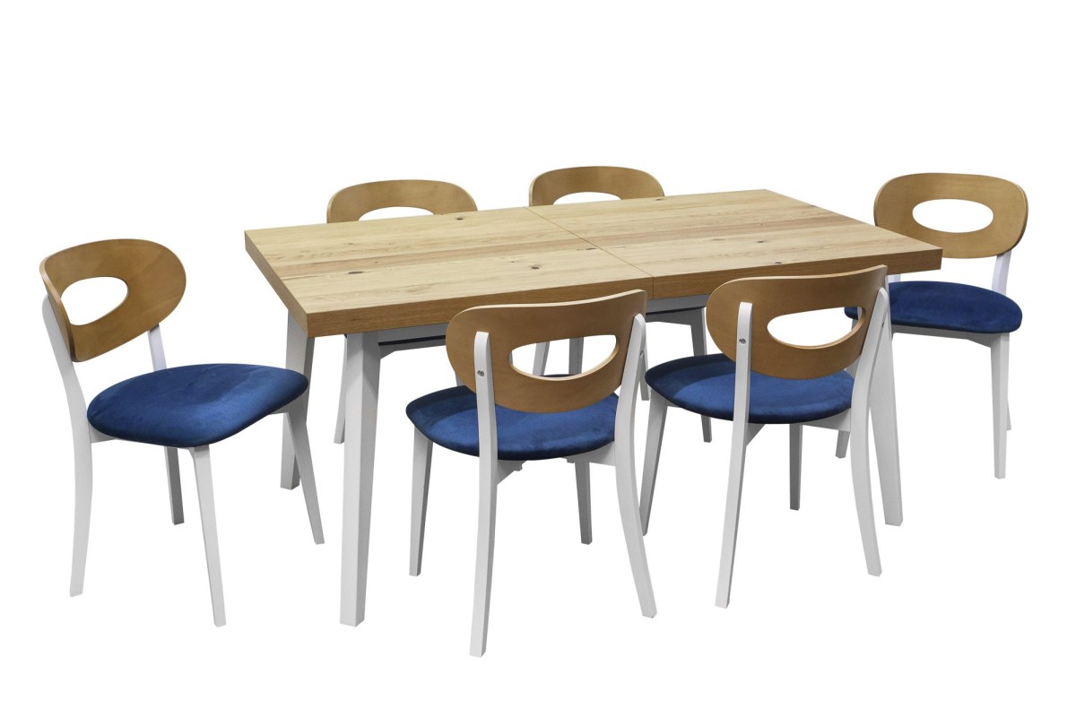 Stół rozkładany prowansalski Z47 i krzesła drewniane