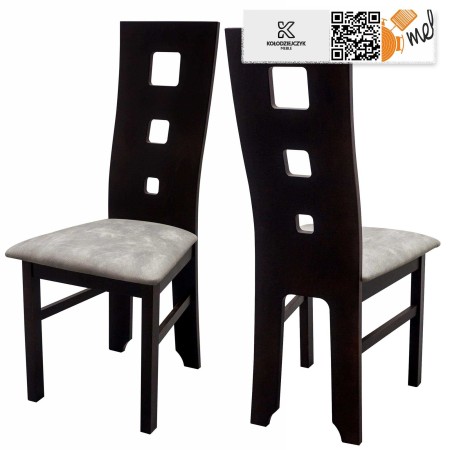 Krzesło drewniane K133 wysokie oparcie 3 kwadraty