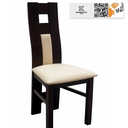 Krzesło K150 drewniane wysokie oparcie z kwadratem