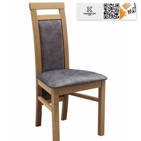 krzeslo k162 drewnaine wysokie oparcie tapicerowane