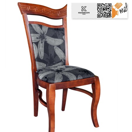 krzeslo k163 drewnaine stylowe oparcie tapicerowane