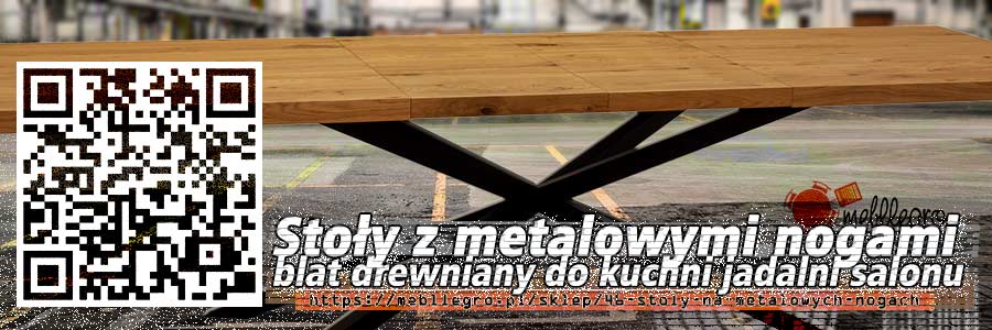 Stoły z metalowymi nogami do kuchni jadalni salonu